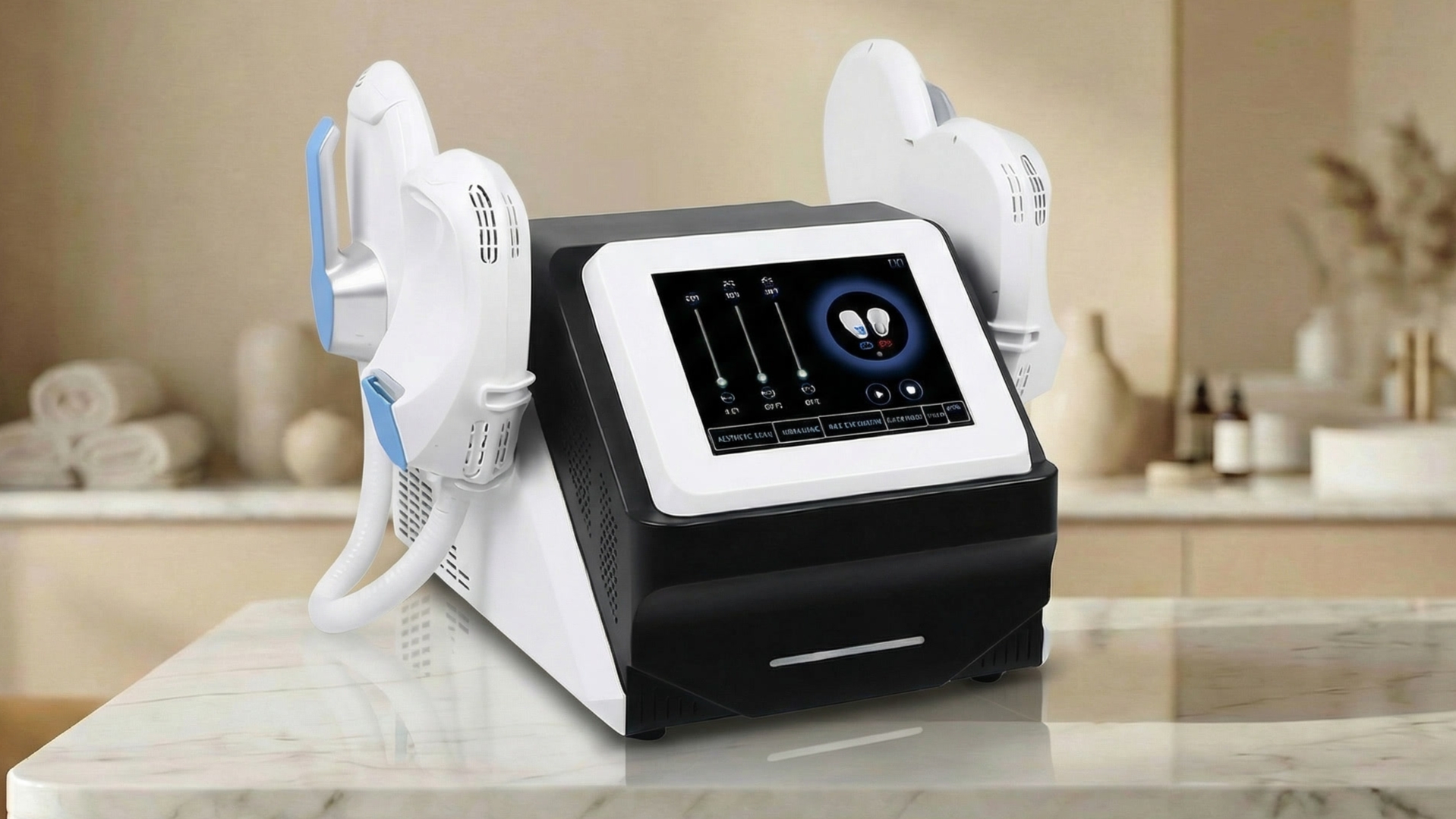 Maquina EMS Personal Trainer Portatil 4 Mangos